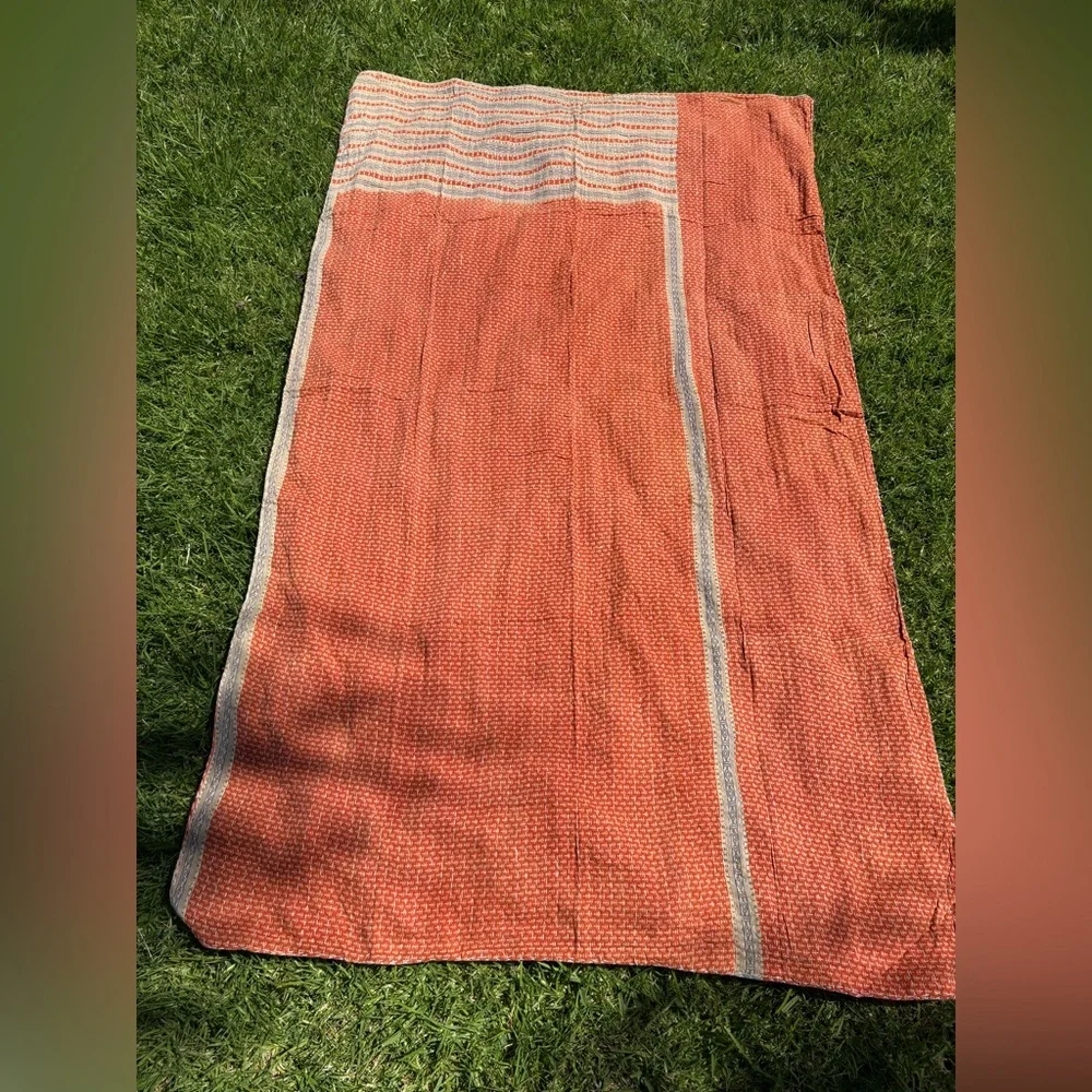 Vintage Beach 🪲🦀☀️ Kantha Quilt Reversible Surf Vacation Blanket Boho Cool 😎